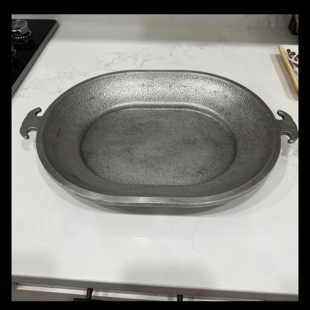 Vintage Guardian Service Ware 13” Cast Aluminum Oval Cookware/Serving Platter